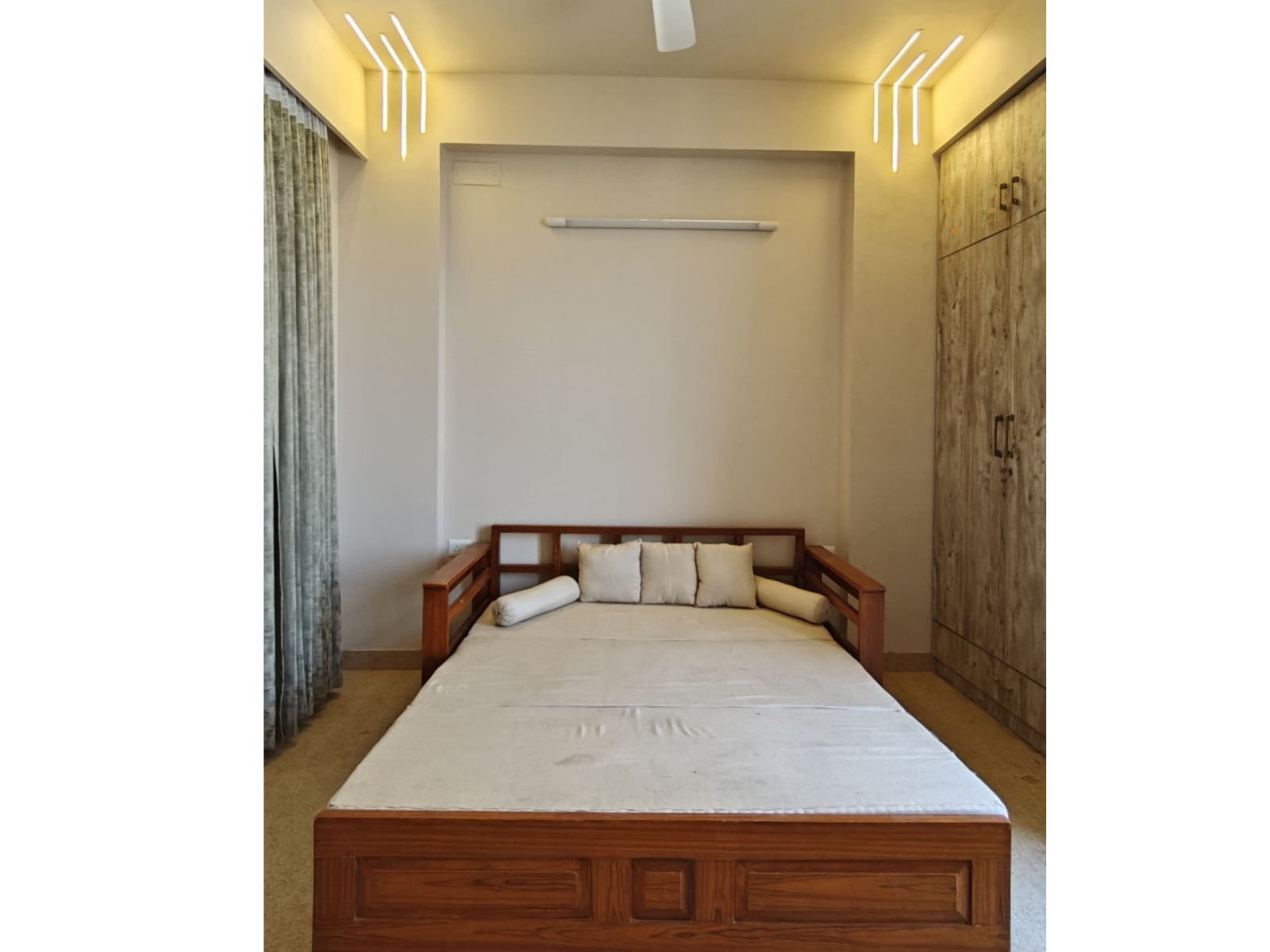Interior view of modern decor and elegant lighting